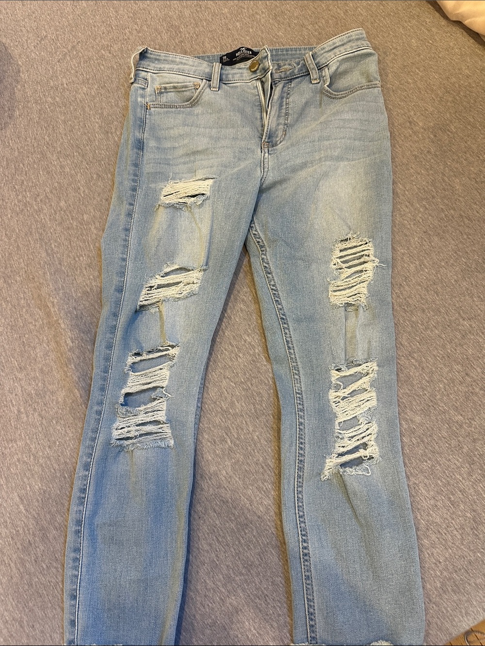 Hollister Light Blue Ripped Skinny Jeans